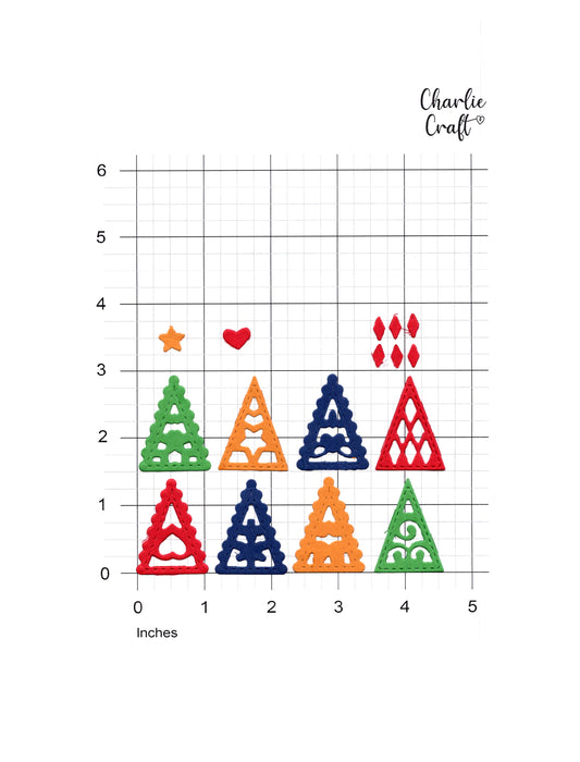 Little Christmas Trees - 8 Piece Set
