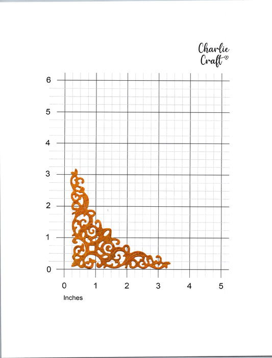 Swirly Corner - 3.25" x 3"