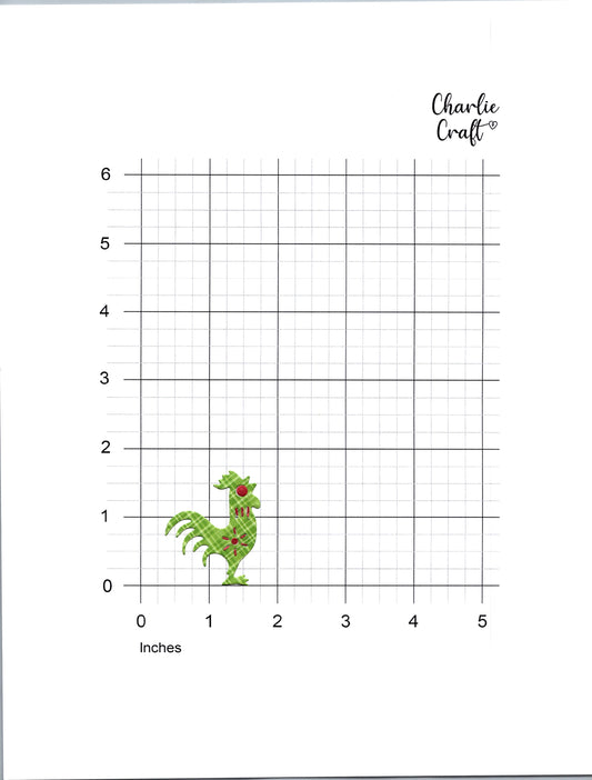 Cock a Doodle Doo - 1.75" x 1.5"