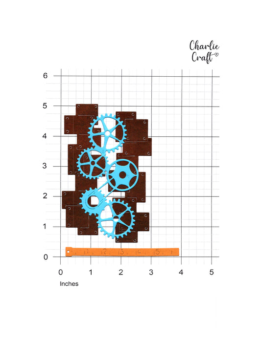 Gears Blocks and Tape - 3 Piece Set